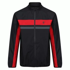 ISLAND GREEN IG TECH WATERPROOF GOLF JACKET – BLACK / RED