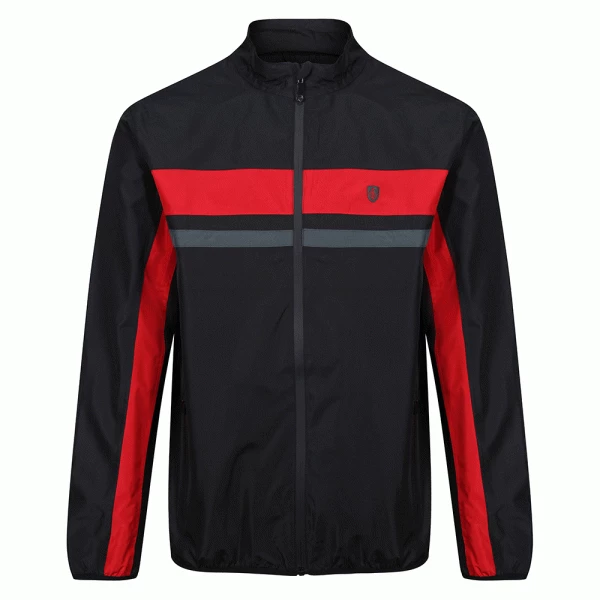 ISLAND GREEN IG TECH WATERPROOF GOLF JACKET – BLACK / RED