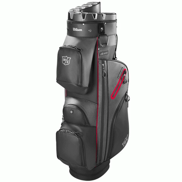 WILSON STAFF 2023 I-LOCK DRY GOLF CART BAG – BLACK / RED