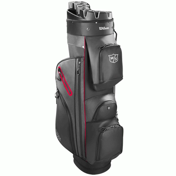 WILSON STAFF 2023 I-LOCK DRY GOLF CART BAG – BLACK / RED - Image 2