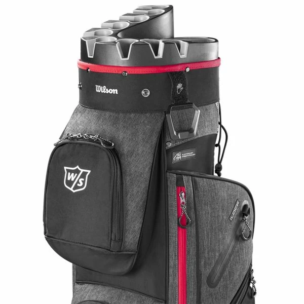 WILSON STAFF 2023 I-LOCK DRY GOLF CART BAG – BLACK / RED - Image 3