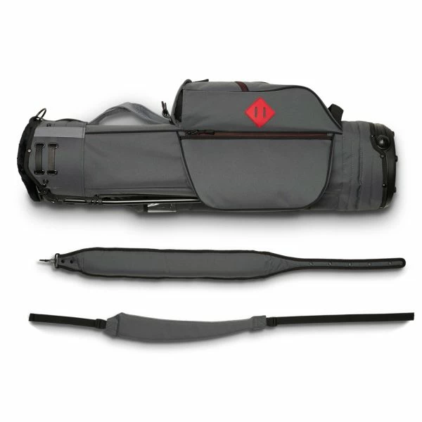 JONES UTILITY GOLF STAND BAG – SLATE / RED - Image 6