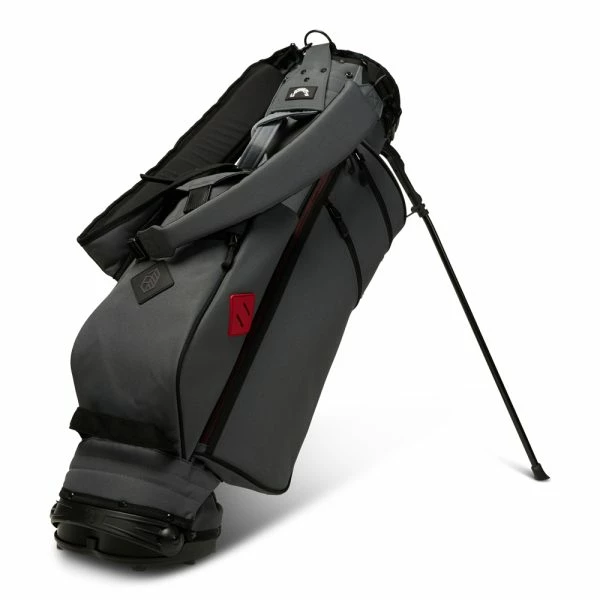 JONES UTILITY GOLF STAND BAG – SLATE / RED