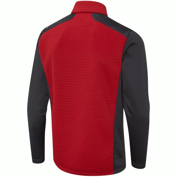 PING MELLOR 1/2 ZIP THERMAL FLEECE GOLF PULLOVER – FIREBRICK / ASPHALT - Image 2