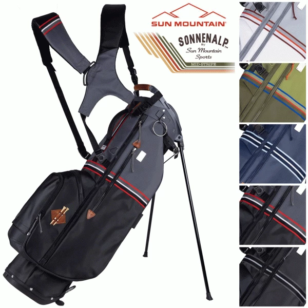 SUN MOUNTAIN Sonnenalp™ MID STRIPE GOLF STAND BAG – NAVY / FROST - Image 8