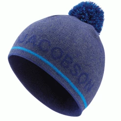 OSCAR JACOBSON MONROE POM POM BEANIE – NAVY / ROYAL