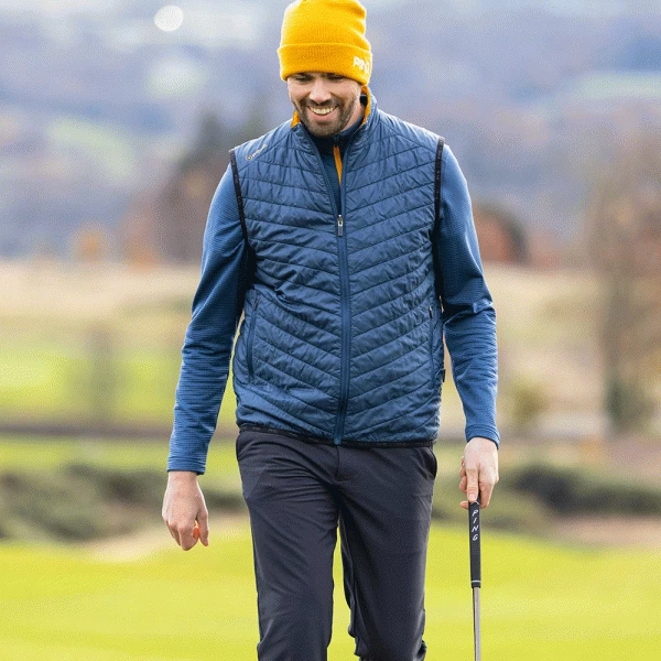 PING NORSE S4 REVERSIBLE VEST – STORMCLOUD / GOLD - Image 8