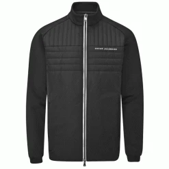 OSCAR JACOBSON HARRINGTON PADDED JACKET – BLACK
