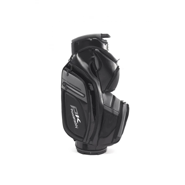POWAKADDY PREM-TECH 14 WAY DIVIDER GOLF CART TROLLEY BAG – BLACK / GUN METAL - Image 2