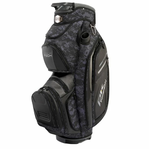 POWAKADDY PREM-TECH 14 WAY DIVIDER GOLF CART TROLLEY BAG – BLACK / CAMO