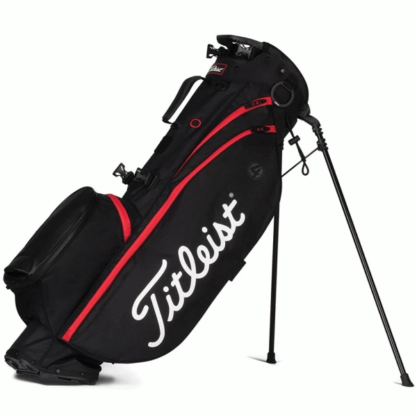 TITLEIST PLAYERS 4 STAND BAG – BLACK / RED