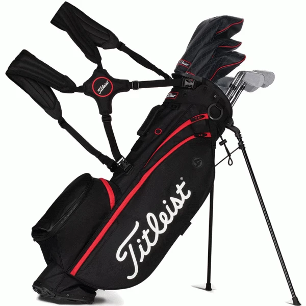 TITLEIST PLAYERS 4 STAND BAG – BLACK / RED - Image 2