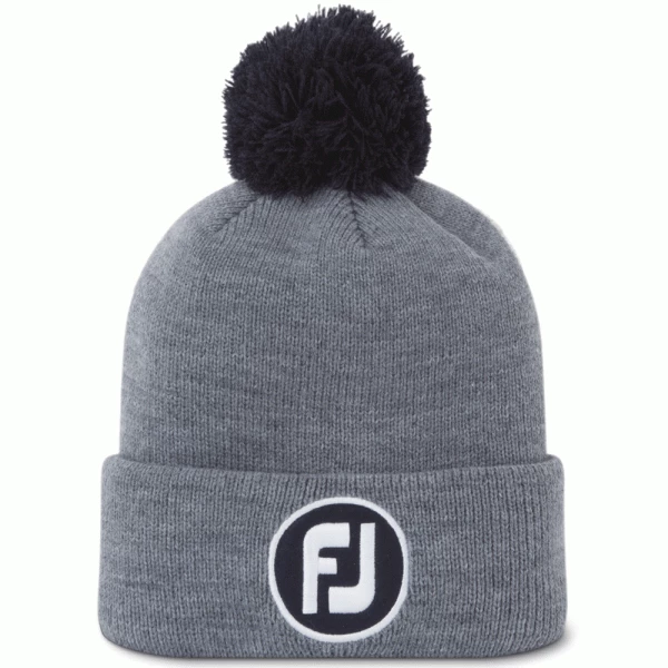 FOOTJOY POM POM GOLF BEANIE – HEATHER GREY