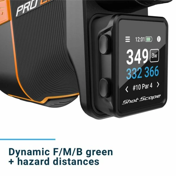 SHOT SCOPE PRO LX+ LASER RANGEFINDER / GOLF GPS / SHOT TRACKER – ORANGE - Image 13