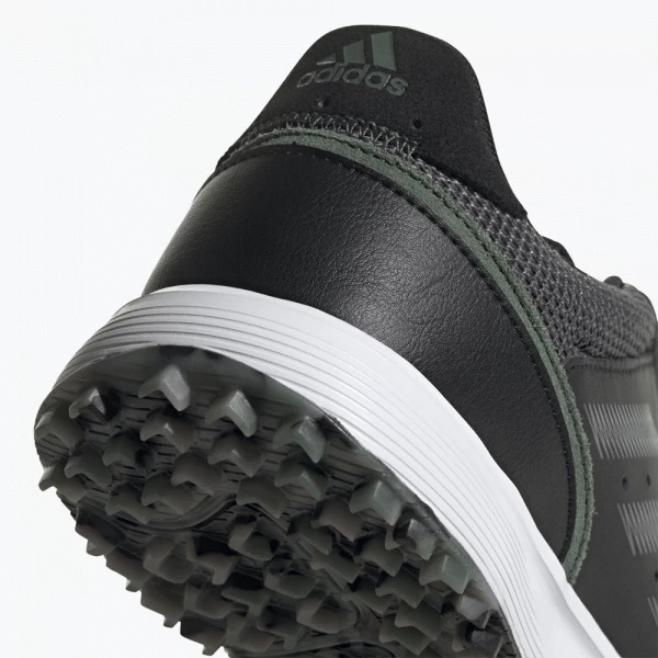 ADIDAS S2G SL GOLF SHOES – CORE BLACK / GREY FIVE / GREEN OXIDE - Image 4