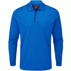 OSCAR JACOBSON SHELDON LONG SLEEVE POLO SHIRT – ROYAL BLUE