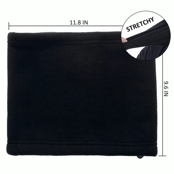 BLIZZARD POLAR FLEECE SNOOD – BLACK - Image 4