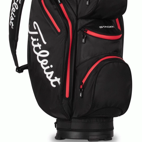 TITLEIST STADRY 14 GOLF CART BAG – BLACK / RED - Image 2