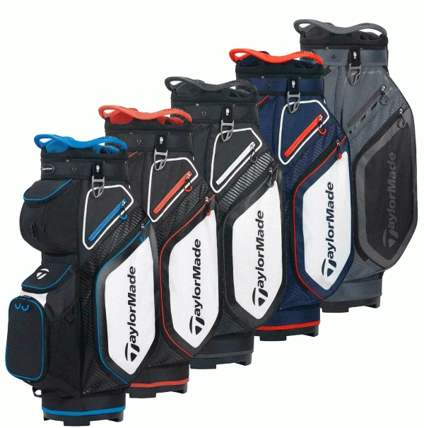 TAYLORMADE PRO SERIES 8.0 GOLF CART BAG – BLACK / WHITE / RED - Image 3