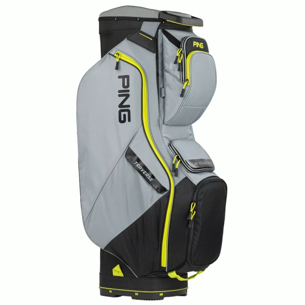 PING TRAVERSE 214 GOLF CART BAG β BLACK / IRON / NEON