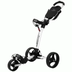 AXGLO TRILITE 3 WHEEL GOLF TROLLEY – WHITE / BLACK +FREE £39.99 ACCESSORY PACK