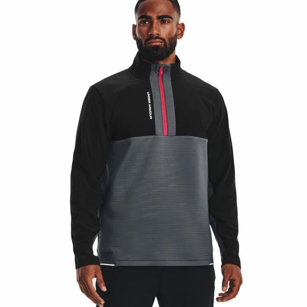 UNDER ARMOUR STORM DAYTONA GOLF PULLOVER – GREY / BLACK - Image 5