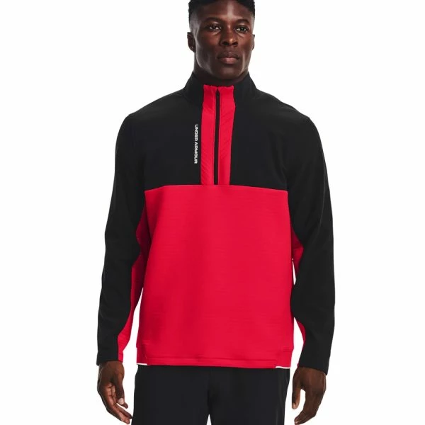 UNDER ARMOUR STORM DAYTONA GOLF PULLOVER – RED - Image 2