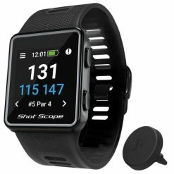 SHOT SCOPE V3 GOLF GPS WATCH / GAME TRACKER – BLACK
