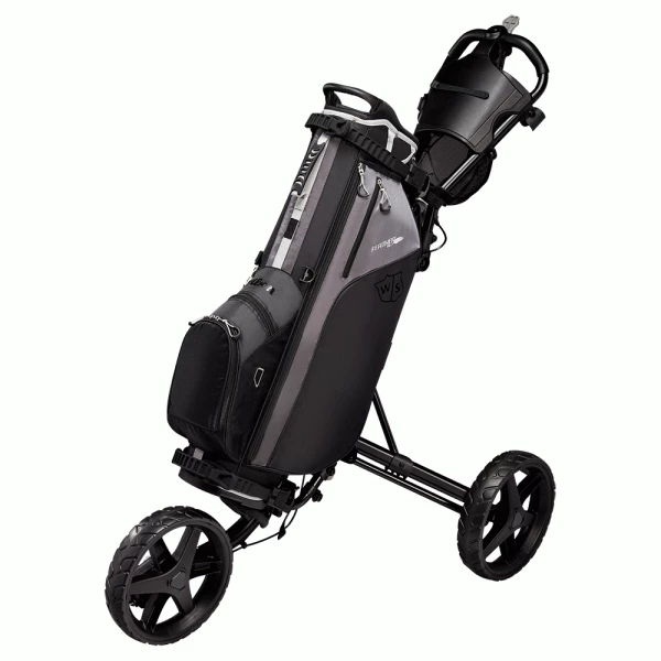 WILSON STAFF FEATHER GOLF STAND CARRY BAG – BLACK / CITRON - Image 4