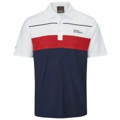 OSCAR JACOBSON DODMAN POLO SHIRT – NAVY / JEWEL RED
