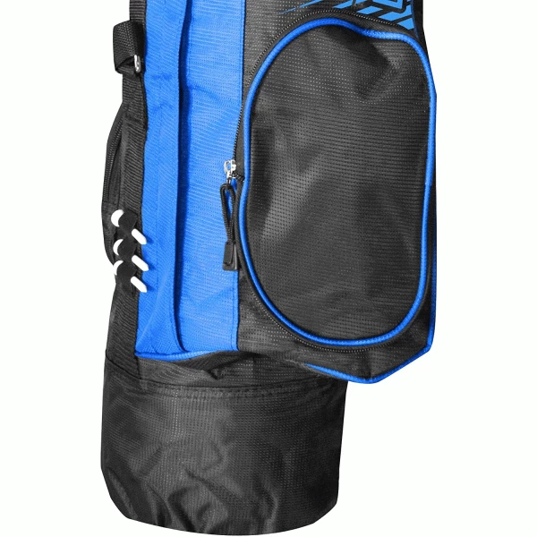 LONGRIDGE 5” DUAL STRAP GOLF PENCIL BAG – BLACK / BLUE - Image 2