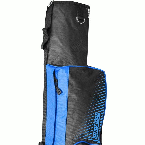 LONGRIDGE 5β DUAL STRAP GOLF PENCIL BAG β BLACK / SILVER - Image 3